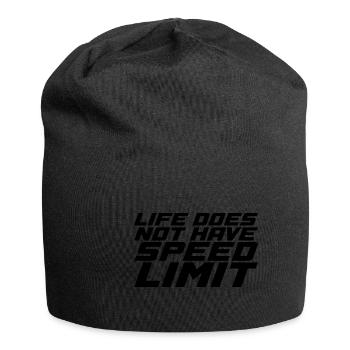 Life Does Not Have Speed Limit - Jersey-Beanie - Schwarz - Vorne