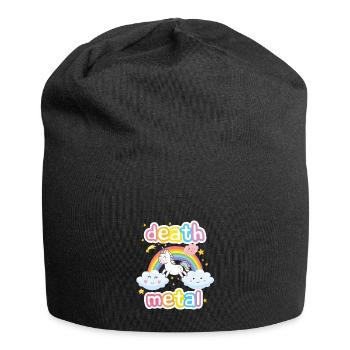 Death Metal Einhorn Lustig - Jersey-Beanie - Schwarz - Vorne