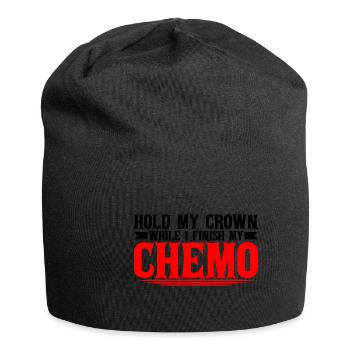 Tenez ma couronne pendant que je termine ma chimio 34 - Bonnet en jersey - noir - Devant