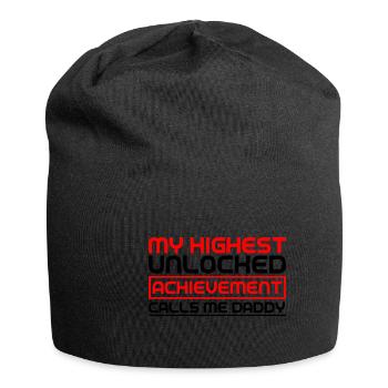 My Highest Unlocked Achievement Calls Me Daddy 2 - Jersey Beanie - black - Front