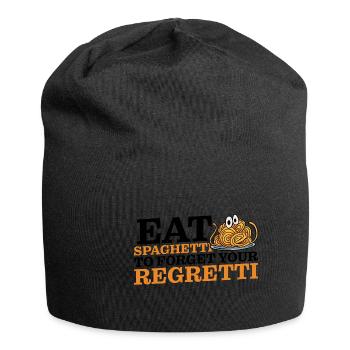 Eat Spaghetti To Forgetti Your Regretti 10 - Jersey-Beanie - Schwarz - Vorne