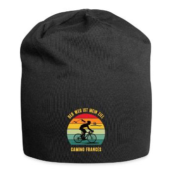 Radpilgern Jakobsweg Camino Frances Radwandern Rad - Jersey-Beanie - Schwarz - Vorne