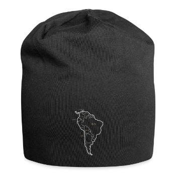 Modern map of South America - Jersey Beanie - black - Front