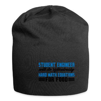 Fera des équations mathématiques ridiculement difficiles pour la nourriture4 - Bonnet en jersey - noir - Devant
