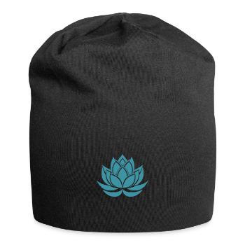 Yoga, Lotus, Meditation - Jersey-Beanie - Schwarz - Vorne