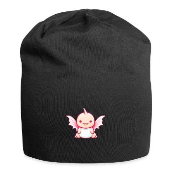 Axolotl meets Dino - Imaginative Wings - Jersey Beanie - black - Front