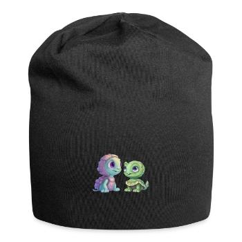 Fusion de tortues extraterrestres vertes - Bonnet en jersey - noir - Devant