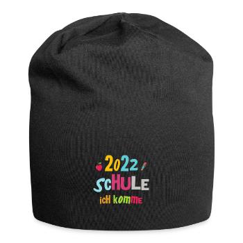 2022 Schule Ich Komme Erstklässler Schulstart Deko - Jersey-Beanie - Schwarz - Vorne