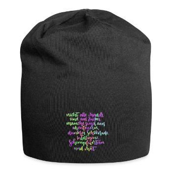 Nicht alle Mädels sind aus Zucker - Jersey-Beanie - Schwarz - Vorne