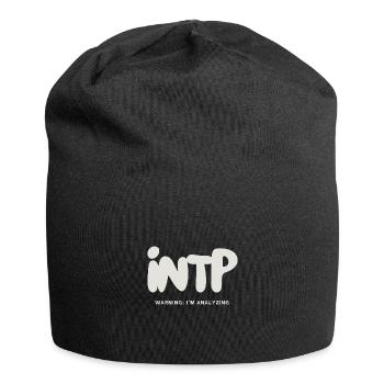 INTP MBTI Myers Briggs Persönlichkeit Typografie - Jersey-Beanie - Schwarz - Vorne