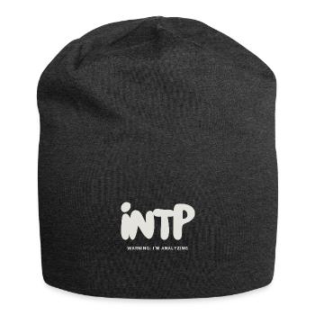 INTP MBTI Myers Briggs Personality Typography - Jersey Beanie - charcoal grey - Front