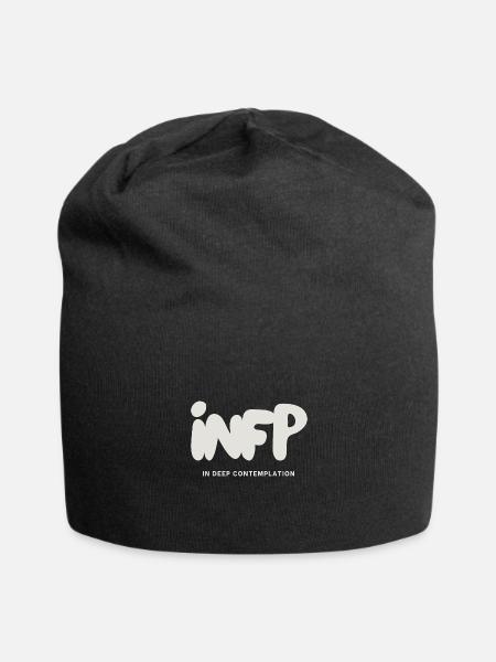INFP Introvertierter MBTI Myers Briggs Persönlichkeit - Jersey-Beanie - Schwarz