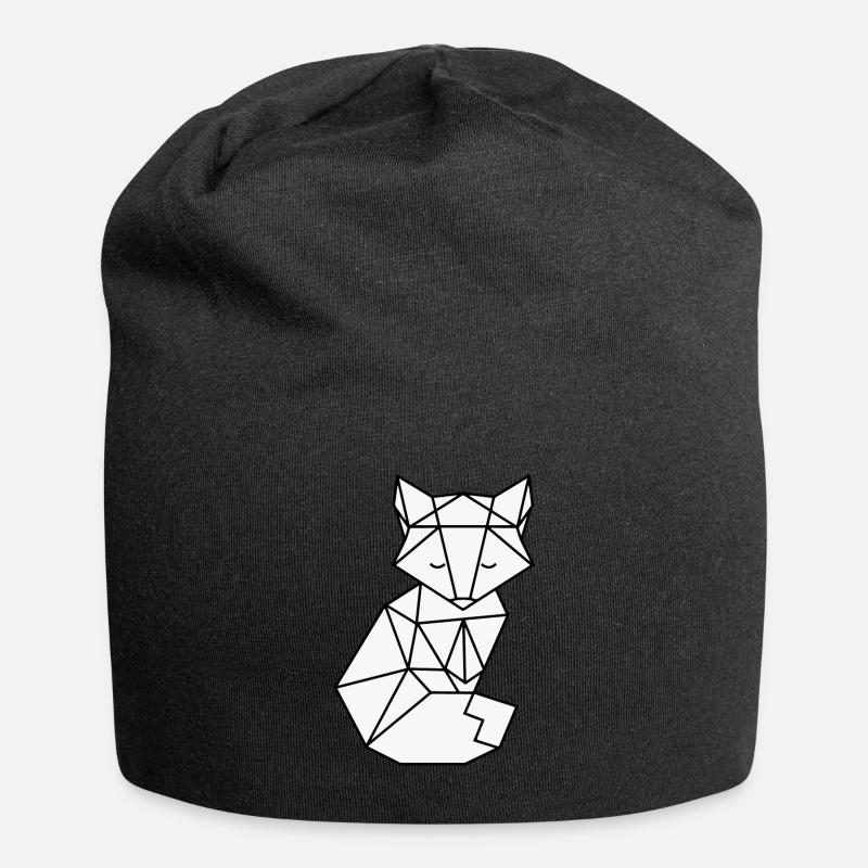 Origami Fuchs - Jersey-Beanie - Schwarz