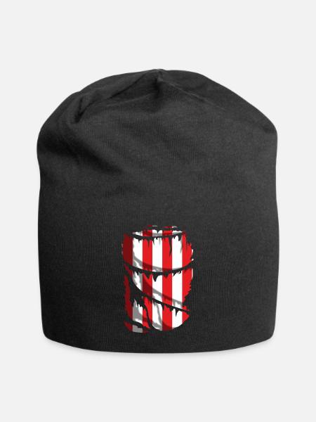 Red-and- for football fans - Jersey Beanie - black