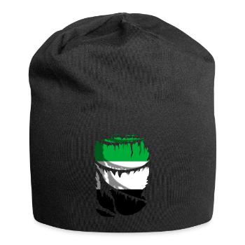 Drapeau de l’Estrémadure, cadeau original - Bonnet en jersey - noir - Devant