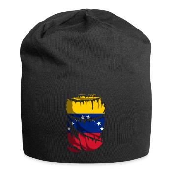Flag of Venezuela, torn fabric effect, broken - Jersey Beanie - black - Front