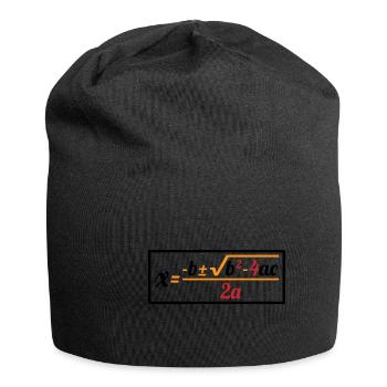 Quadratic Formula For Math Class 8 - Jersey Beanie - black - Front
