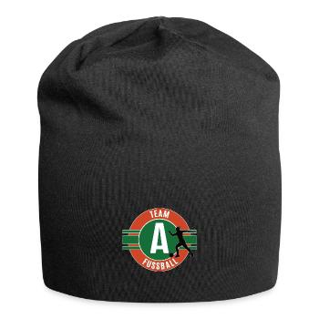 Fussball A Team Mannschaft Spieler Spiel Fußballer - Jersey-Beanie - Schwarz - Vorne