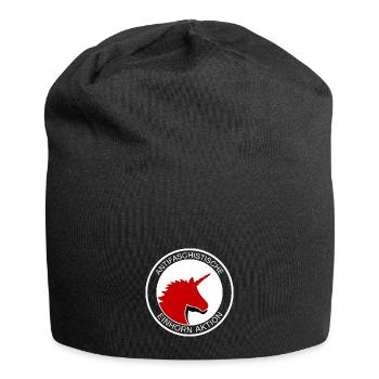 Anti-fascist unicorn action - Jersey Beanie - black - Front