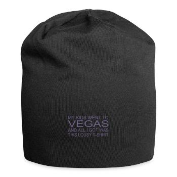 Souvenir Shirt - "My Kids Were in Vegas" - Jersey Beanie - black - Front