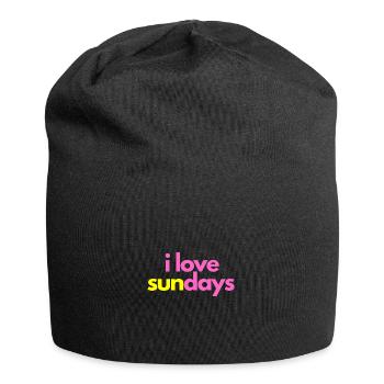 J’adore les dimanches ! - J’adore les dimanches ! - Bonnet en jersey - noir - Devant