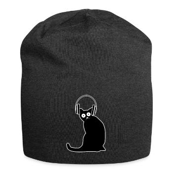Katze Gaming Headset - Jersey-Beanie - Anthrazit - Vorne