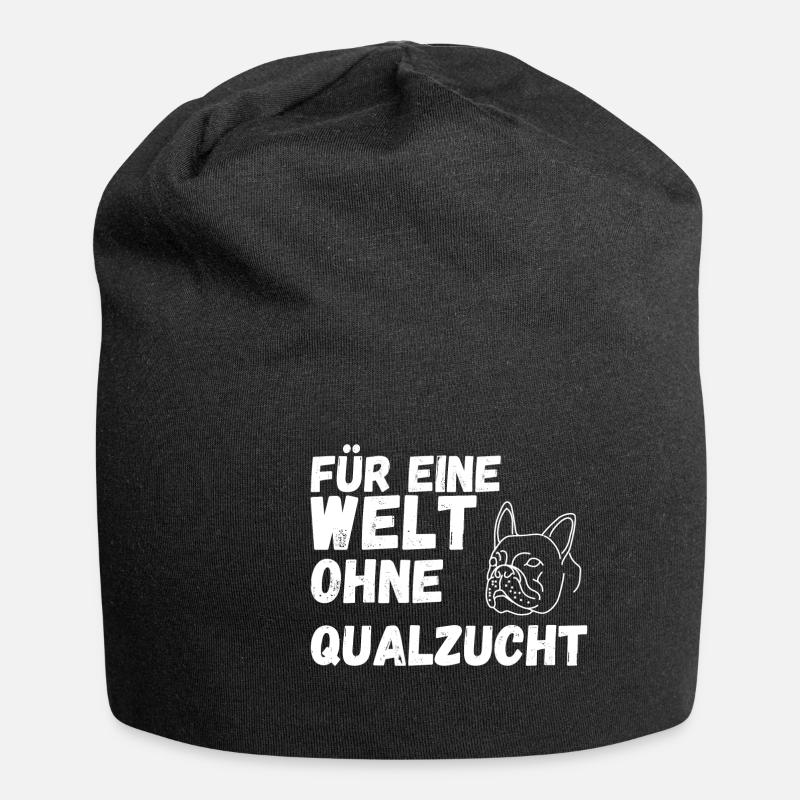 Qualzucht - Jersey-Beanie - Schwarz