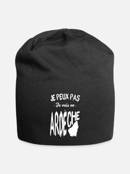 Je peux pas je vais en Ardèche - Bonnet en jersey - noir