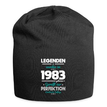 40. Geburtstag - Legenden wurden im 1983 - Jersey-Beanie - Schwarz - Vorne