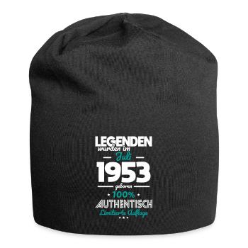 70. Geburtstag - Legenden wurden im Juli 1953 - Jersey-Beanie - Schwarz - Vorne