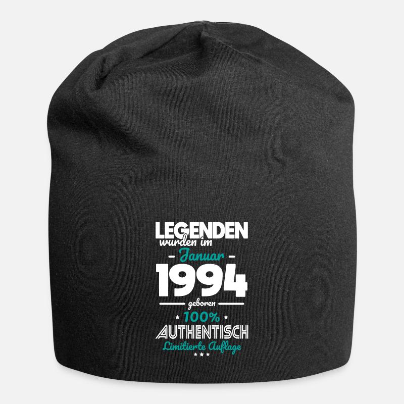 30. Geburtstag - Legenden wurden im Januar 1994 - Jersey-Beanie - Schwarz