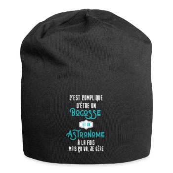C'est compliqué d'être Bogosse et Astronome - Bonnet en jersey - noir - Devant