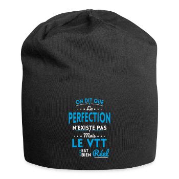 La Perfection n'existe pas le VTT est bien Réel - Bonnet en jersey - noir - Devant