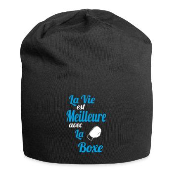 La vie est meilleure avec la boxe - Idée Cadeau - Bonnet en jersey - noir - Devant