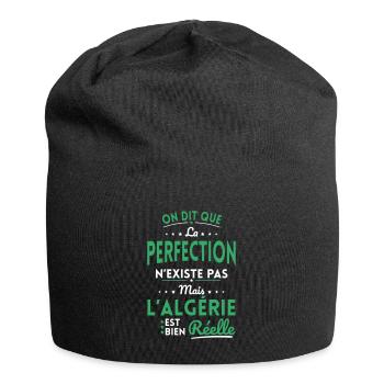 Perfection n'existe pas l'Algérie est bien Réelle - Bonnet en jersey - noir - Devant