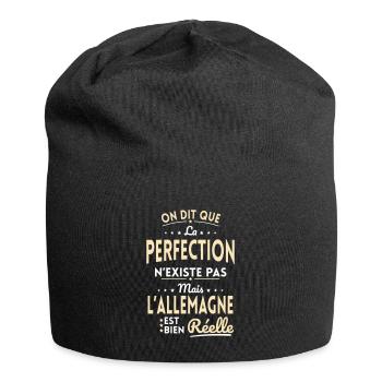 Perfection n'existe pas l'Allemagne est Réelle - Bonnet en jersey - noir - Devant