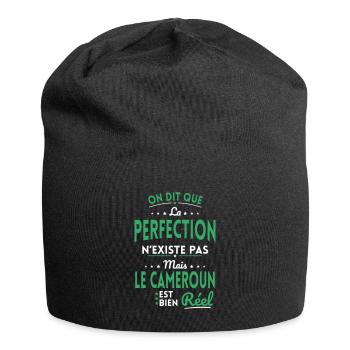 Perfection n'existe pas le Cameroun est bien Réel - Bonnet en jersey - noir - Devant