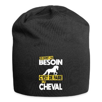Ce dont j'ai besoin c'est de faire du Cheval - Bonnet en jersey - noir - Devant