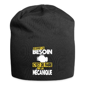 Ce dont j'ai besoin c'est de faire de la Mécanique - Bonnet en jersey - noir - Devant