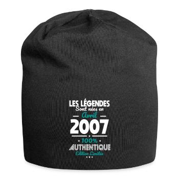 18th birthday - Legends born April 2007 - Jersey Beanie - black - Front