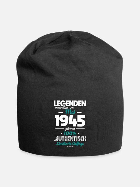 80. Geburtstag - Legenden wurden im Mai 1945 - Jersey-Beanie - Schwarz