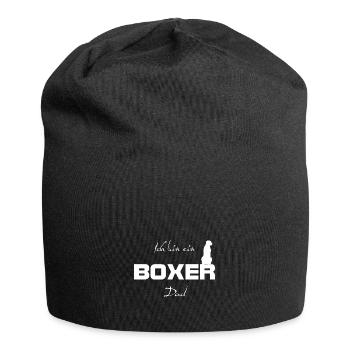 Boxerdesign für Boxerdads - Ich bin ein Boxer Dad - Jersey-Beanie - Schwarz - Vorne