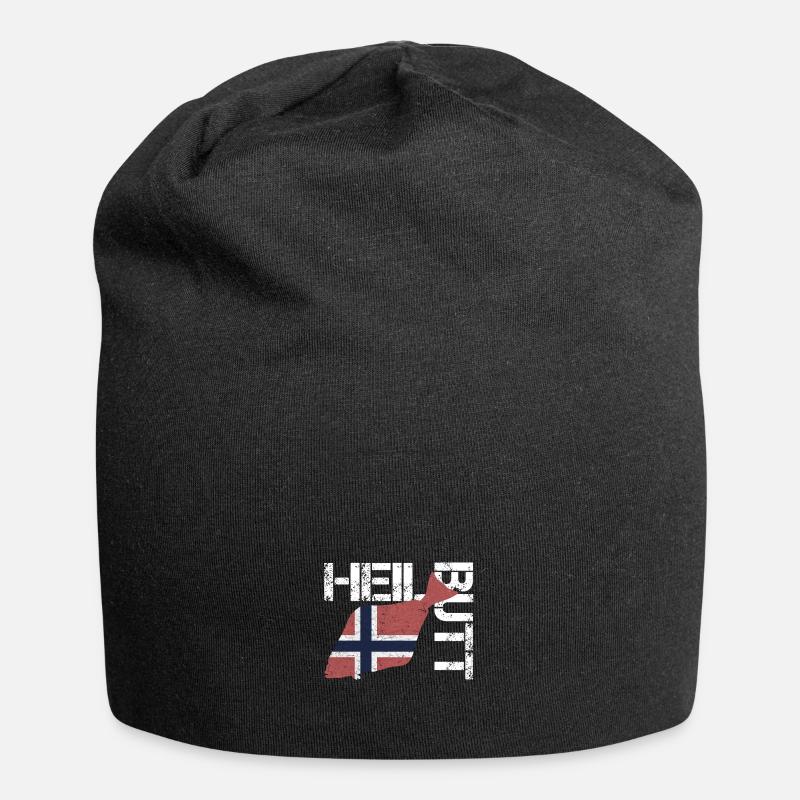 Heilbutt Norwegen - Jersey-Beanie - Schwarz