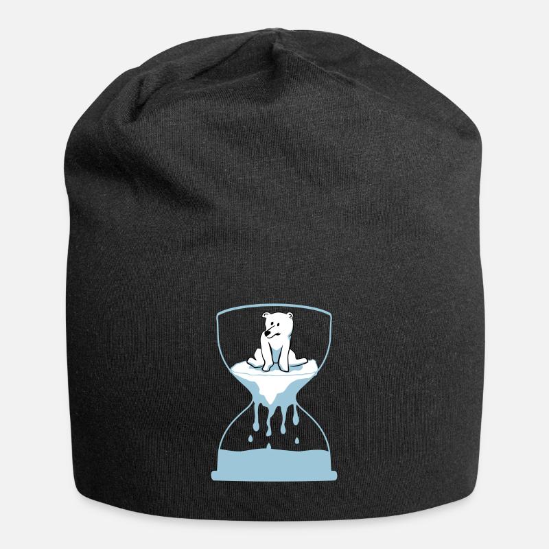 Eisbär - Jersey-Beanie - Schwarz