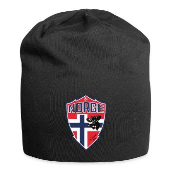 Norwegen - Wappen - Schild - Jersey-Beanie - Schwarz - Vorne