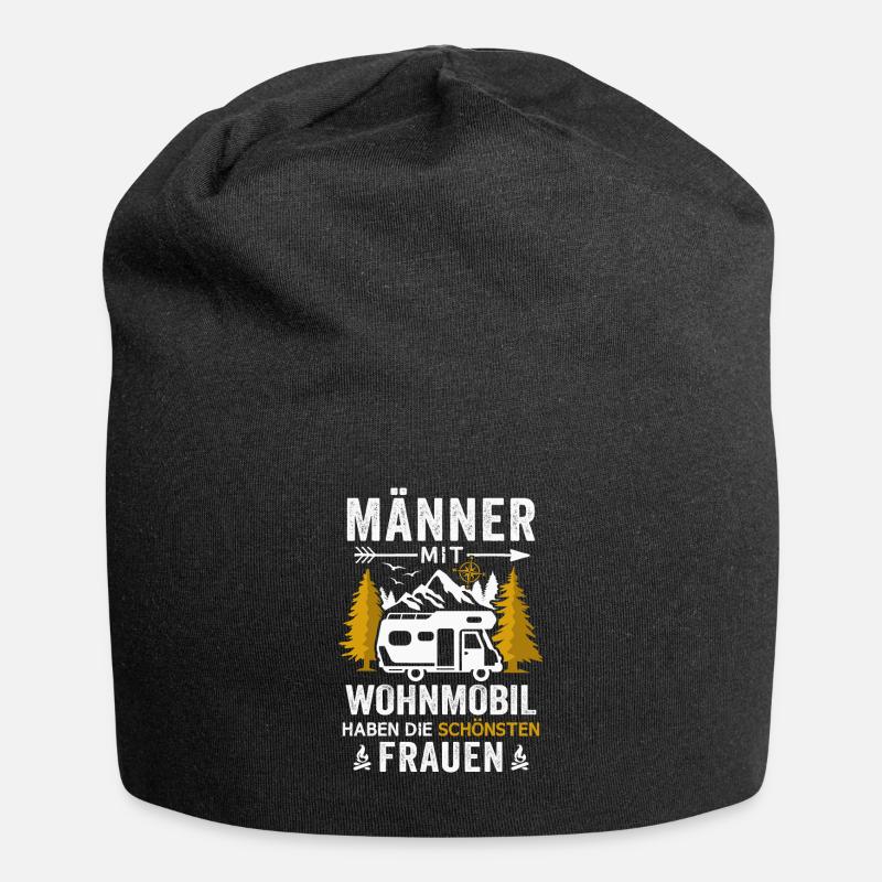 Wohnmobil Camping Wohnmobilfahrer Campingurlaub - Jersey-Beanie - Schwarz