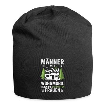 Wohnmobil Camping Wohnmobilfahrer Campingurlaub - Jersey-Beanie - Schwarz - Vorne