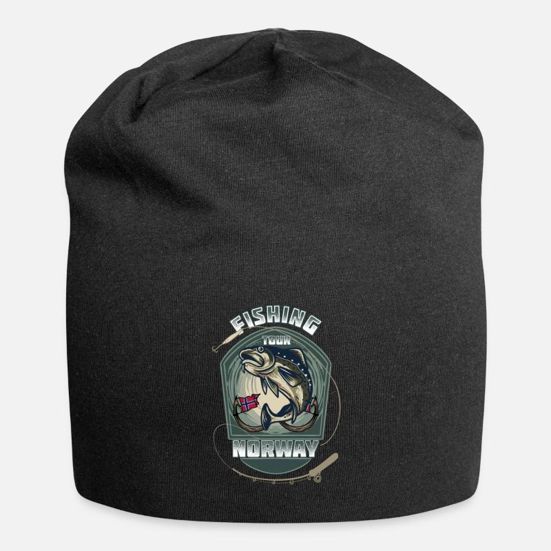 Excursion de pêche en Norvège - Bonnet en jersey - noir