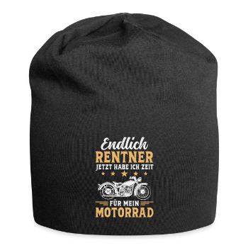 Rentner Motorradfahrer Biker Rente Motorrad - Jersey-Beanie - Schwarz - Vorne
