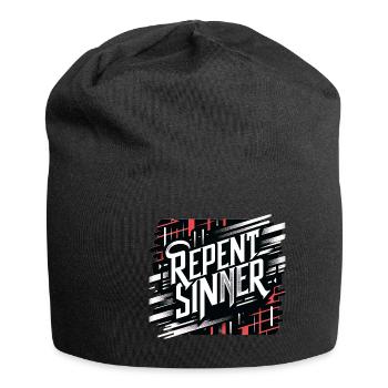 Repent Sinner 18 - Jersey Beanie - black - Front